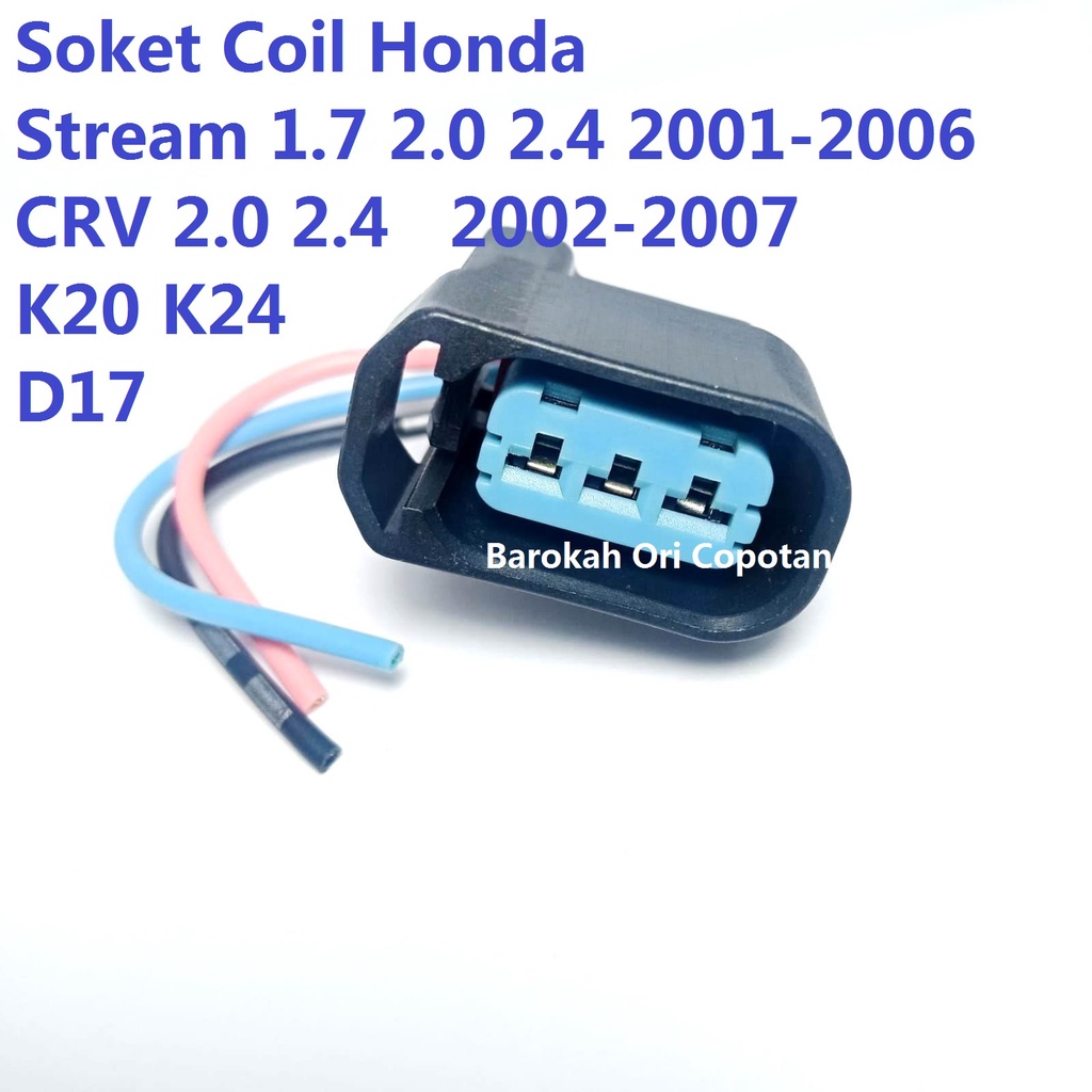 socket soket koil Honda CRV stream civic oddysey K20 K24 D17 COIL  IGNITION PENGAPIAN 1.7 2.0 2.4 3p