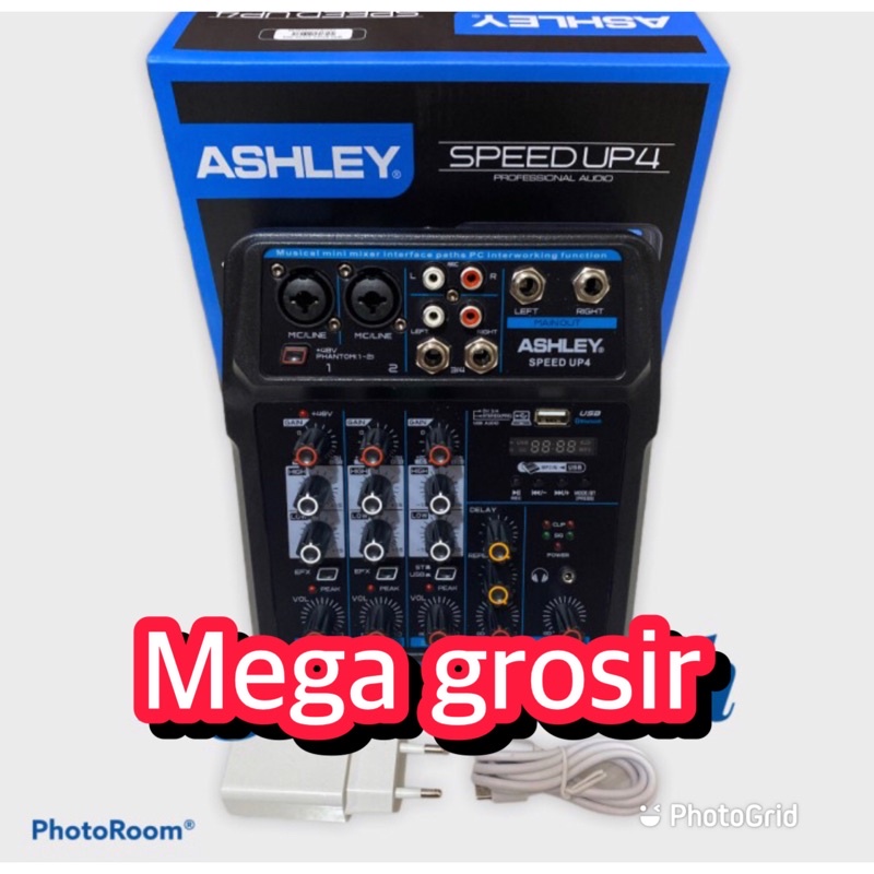 new mixer audio ashley 4 chenel / mixer audio ashley speed up 4 garansi