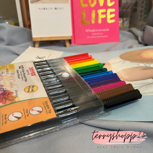 

Color Brush Pen Stabilo 1Set Isi 12pcs Warna Warni Murah Ready COD