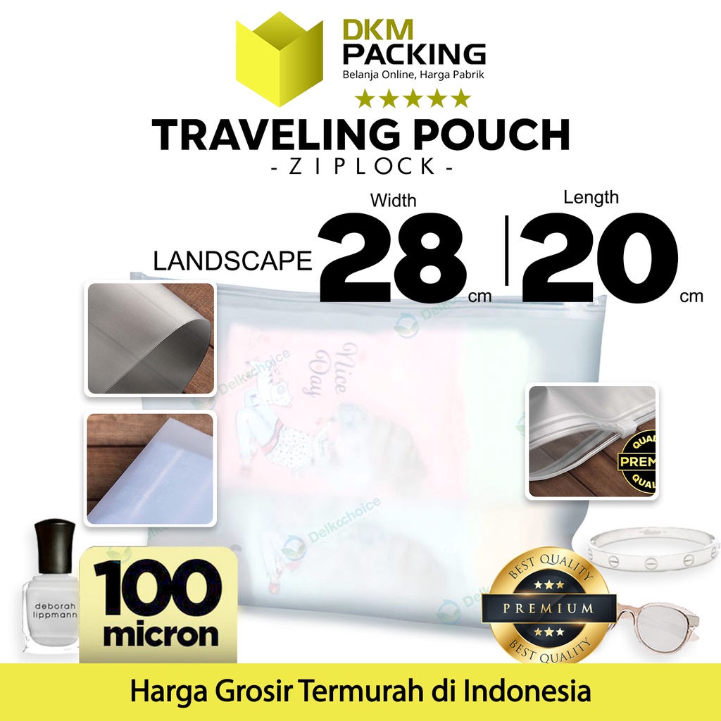 PREMIUM Travel Organizer 28x20cm Traveling Pouch Zipper Bag Organizer Delkochoice