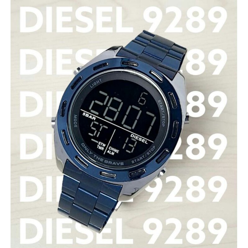Diesel 9289 Digital Water Resistance All Steel Original Jam Tangan Pria Include Box