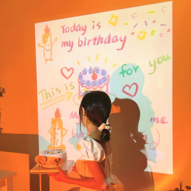 MINI BIRTHDAY PROJECTOR/ HAPPY BIRTHDAY PROJECTOR/ PROYEKTOR MINI PHOTOSHOOT/ PROYEKTOR MINI ULANG TAHUN