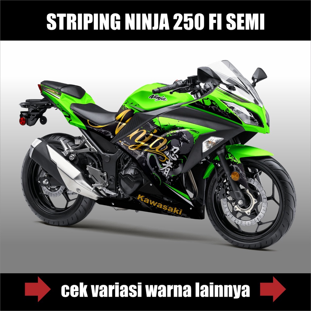 Decal Ninja 250 Fi Old / Decal Striping Stiker Kawasaki Ninja Fi 250 Old / Sticker Semi Full Body Ni