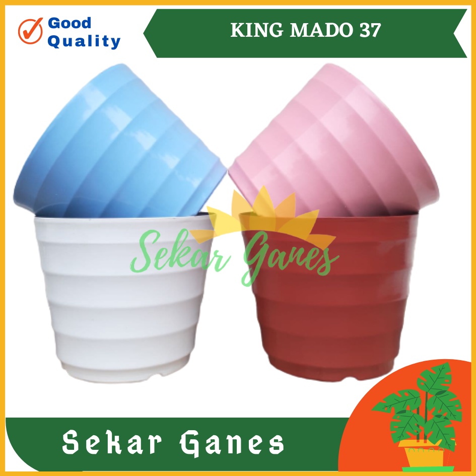 SEKARGANES Paket 3pcs Pot King Mado 37 Putih Merah Bata Coklat Terakota Teracota Teraccota Diameter Atas 30 Cm Garden Of Love Pot Plastik Besar Jumbo 40 50 60 Cm Untuk Tanaman Murah Grosir