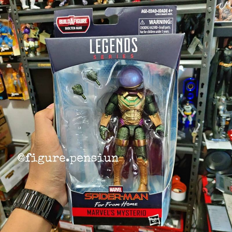 MARVEL LEGENDS SERIES MYSTERIO FAR FROM HOME SPIDER MAN BAF MOLTEN MAN ORIGINAL HASBRO ACTION FIGURE