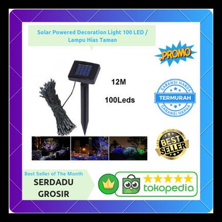 Lampu Hias Taman Tenaga Matahari Surya Solar Warna Warni 100 Led