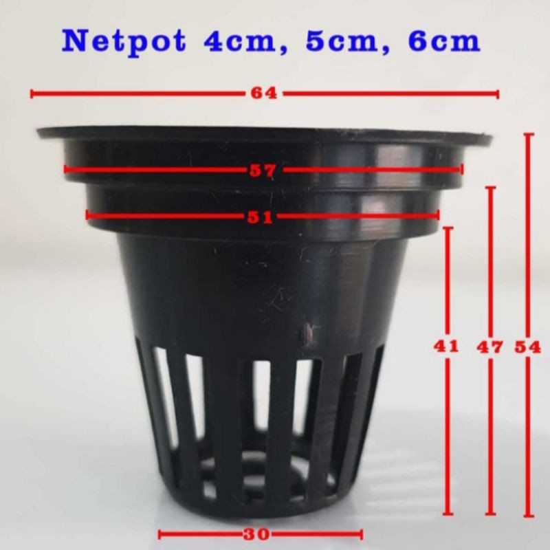 netpot hidroponik multi diameter 4,5,6cm kualitas premium