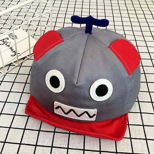 Topi Anak Cowok Kekinian Robotic Hat GREY