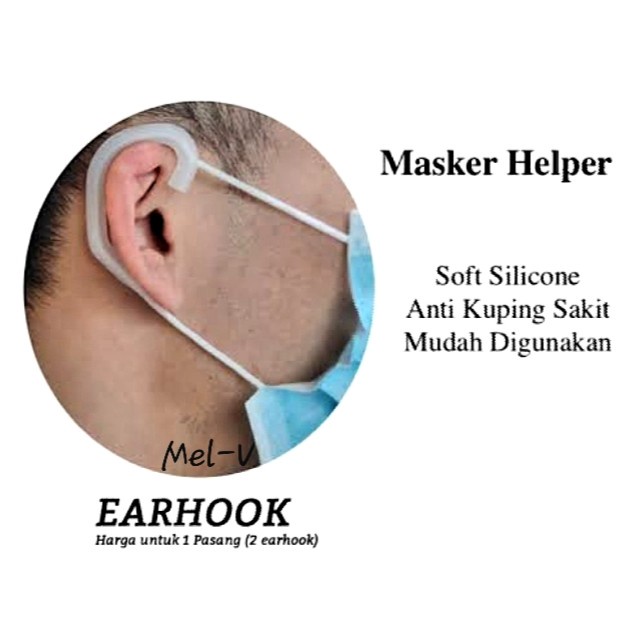 Strap Karet Silikon Telinga Masker Anti Sakit Kuping Pelindung Nyaman EAR001