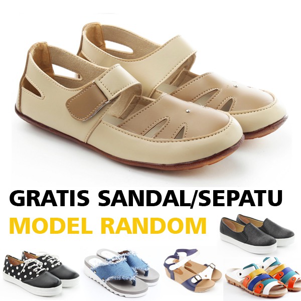 Sepatu Wanita Yutaka SP30 Gratis Sepatu/Sandal Model Random