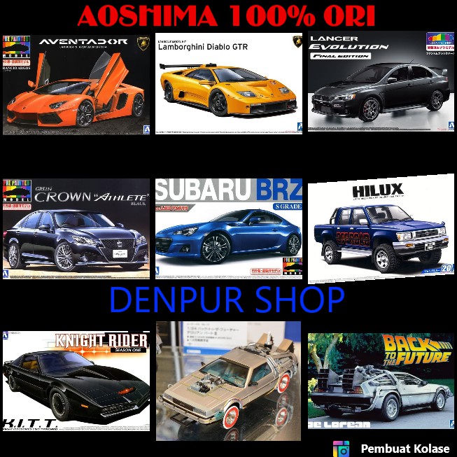 1/24 Aoshima Lamborghini Diablo GTR Toyota Hilux Lancer Evolution LAMBORGHINI AVENTADOR HARGA 1 CAR