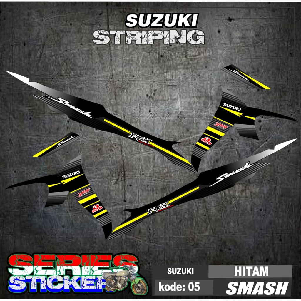 (cod) striping list variasi suzuki smash NEW SR - striping variasi smash NEW SR. [05]