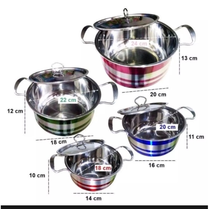 COD panci pelangi set staenlistel murah terlaris,murah,bisa cod