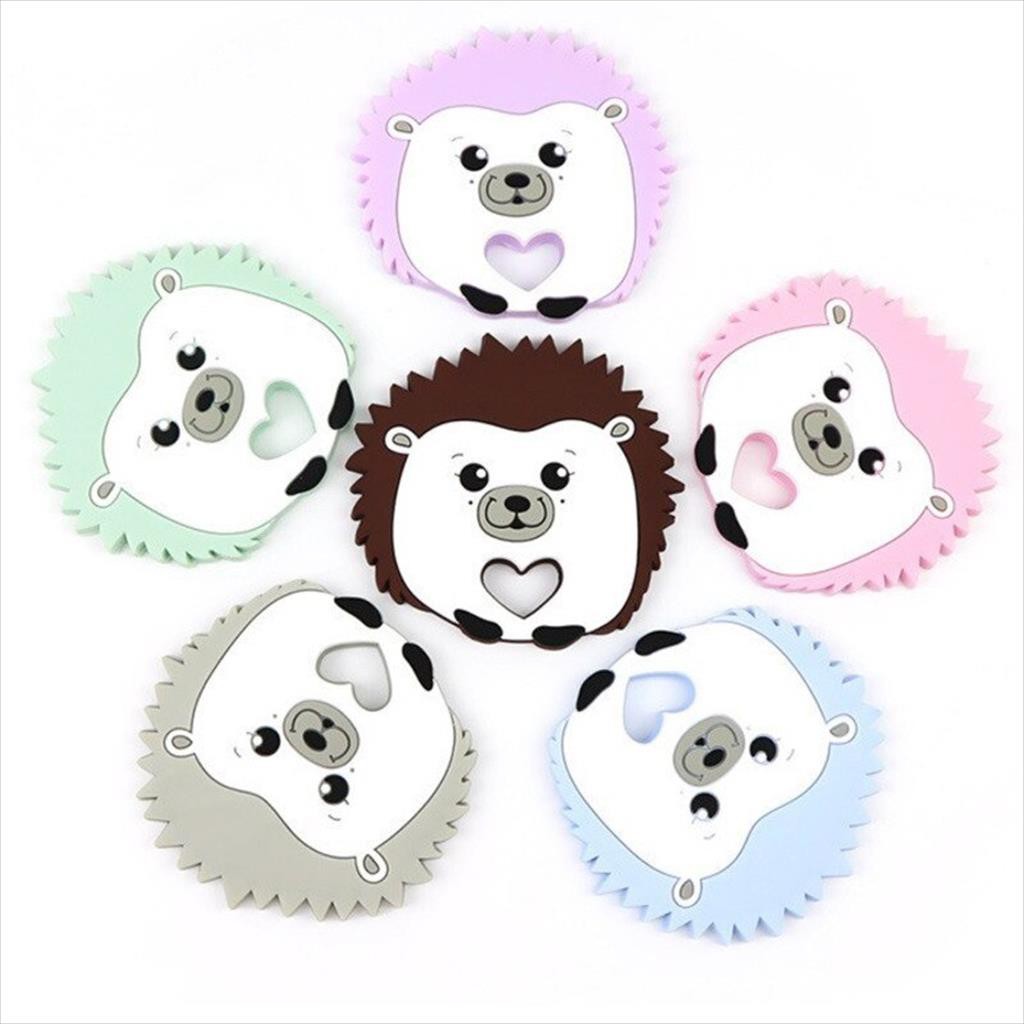 T24 - Teether Fun Dino / Baby Hedgehog , Gigitan Bayi Karakter Lucu