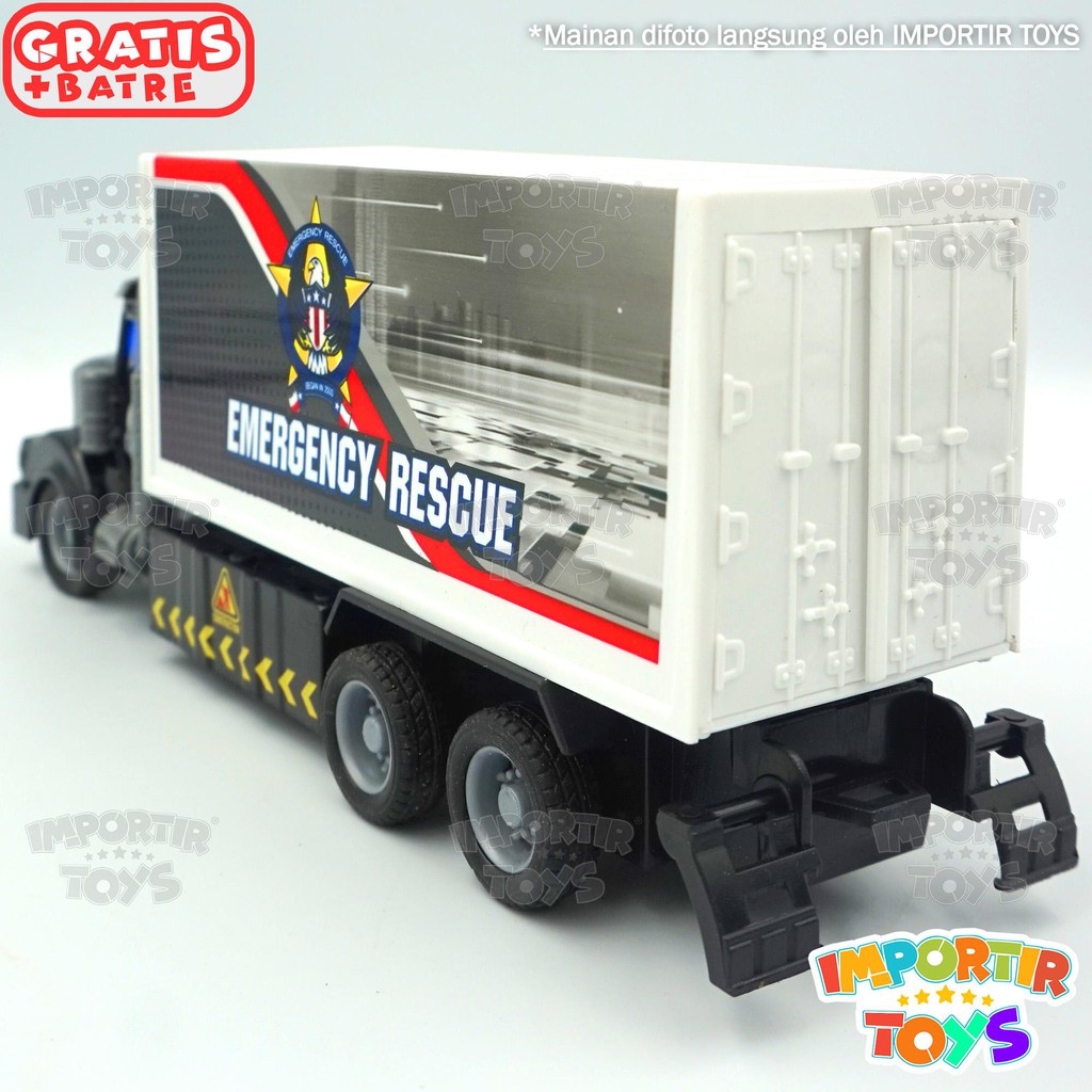 Mobil Truck CONTAINER REMOTE POLISI BOX (RC) IMPORTIR TOYS QUALITY