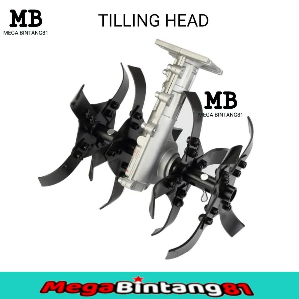 Alat penggembur tanah alat penyiang gulma mini tiller tilling head mesin potong rumput