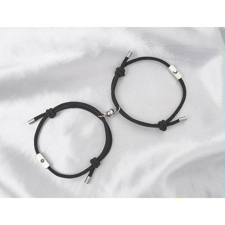 2 Pcs Gelang Magnetik Model Matahari Bulan Untuk Pasangan