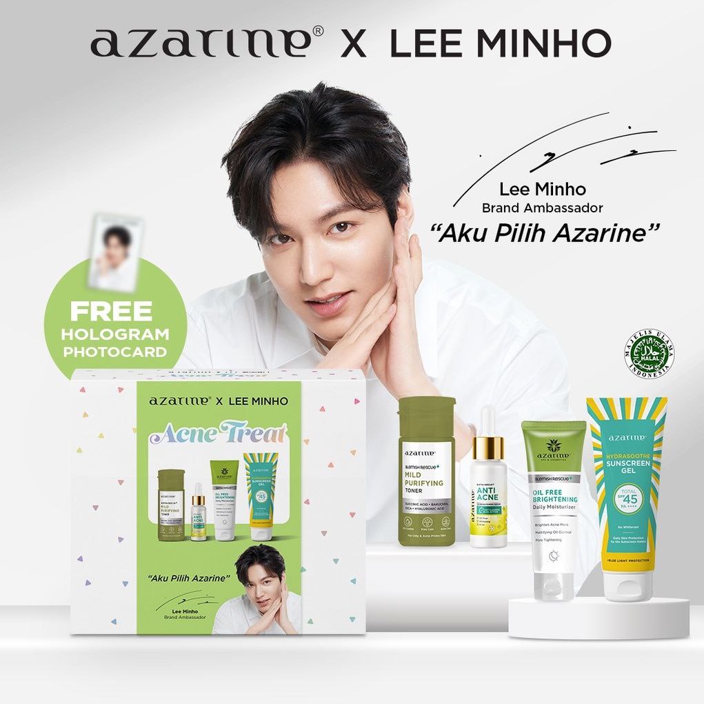 Azarine x Lee Min Ho - Recipe Of Glowing Skin / Acne Treat 4in1 Original