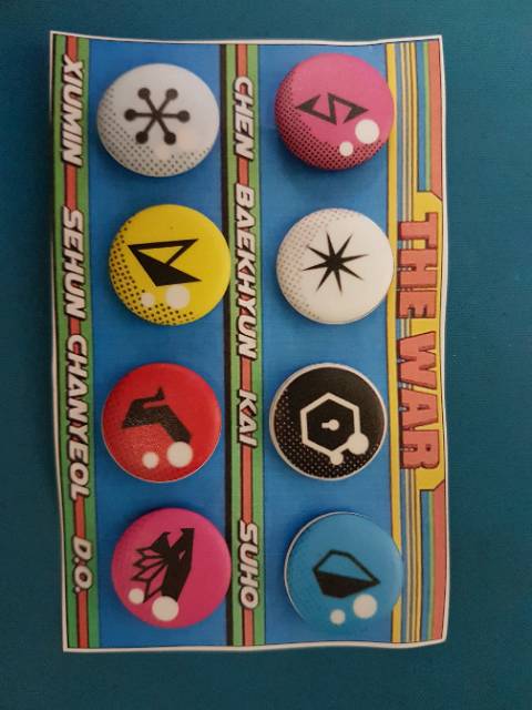 exo power member pin 25mm the war bross pin button set