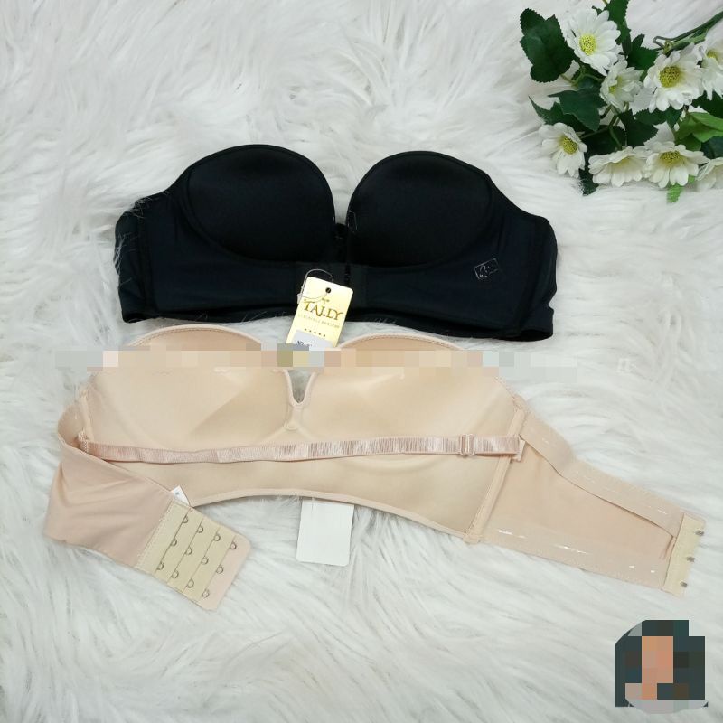 BH BRA TALLY 211 BISA KAIT DEPAN TANPA TALI  - Tally 211 bra BH Strapless Tanpa Kawat setengah cup Push Up Cup B - BRA KEMBEN BH PESTA KAWAT SIZE 32 34 36 38 - ARA98STORE