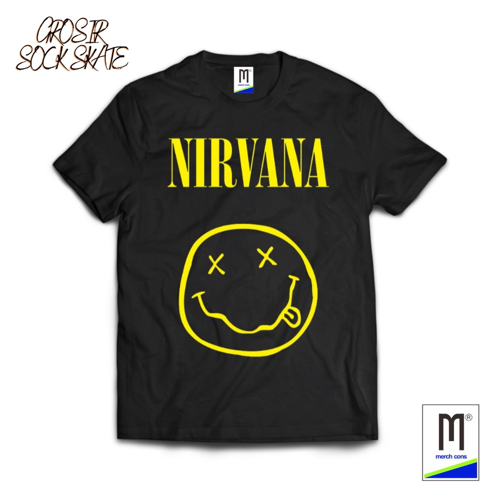 KAOS BAND VINTAGE NIRVANA  TAG MERCHCONS SIZE LUAR / KAOS MUSIK DISTRO