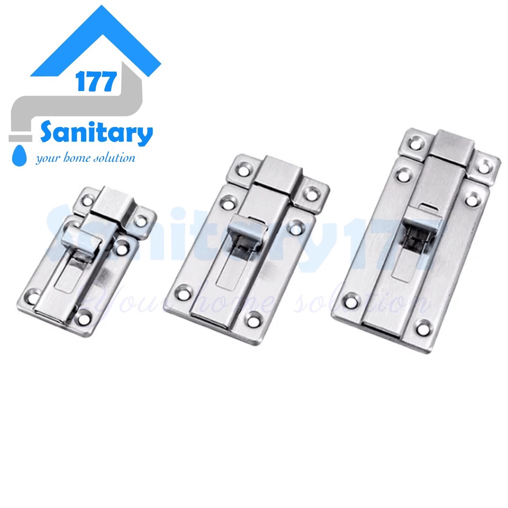 Grendel Pintu 2 Inch Stainless Murah Mumer EST-Grender Pintu Slot 4in 2 3 4 inch Stenlis Selot jendela door bolt kunci pengunci gudang lock /i8