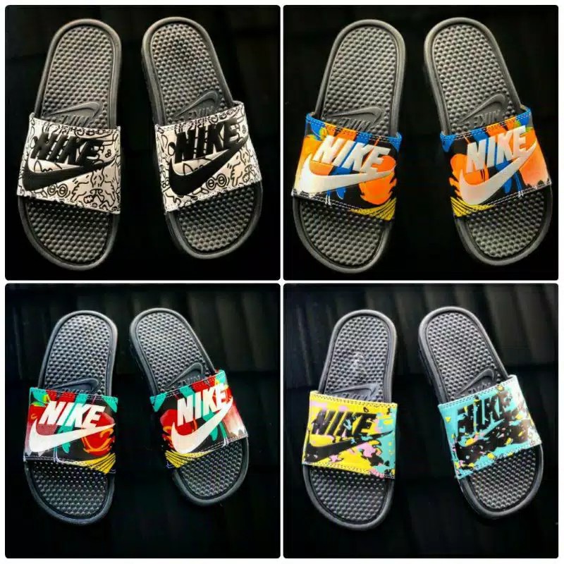 Sandal Niike Benassi Swoosh Slop Flip Flop - Sandal Pria - Sandal Terbaru - Sandal Murah