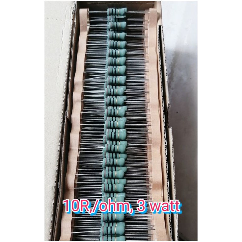 ANEKA NILAI RESISTOR 3, WAT, 10.R /100R,/33R, /22R,/100K,  3 watt, Panasonic, japan