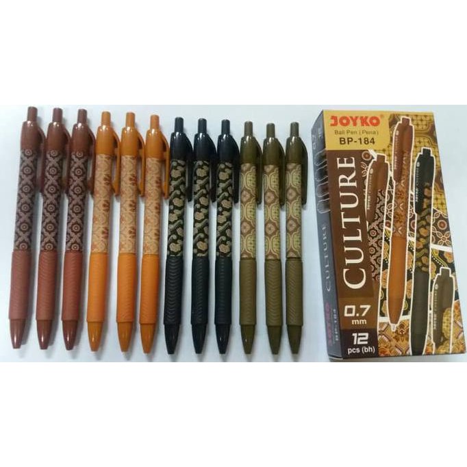 

ITERBATASl Ballpoint Culture Batik Joyko BP-184 0,7 Hitam (Pack 12 Pcs) ICLQl