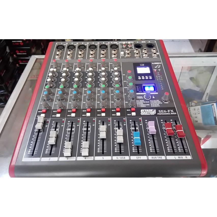 PROFESSIONAL MIXER 6 CHANNEL LIVE USB DIGITAL 99 EFFECTS STAGE MASTER