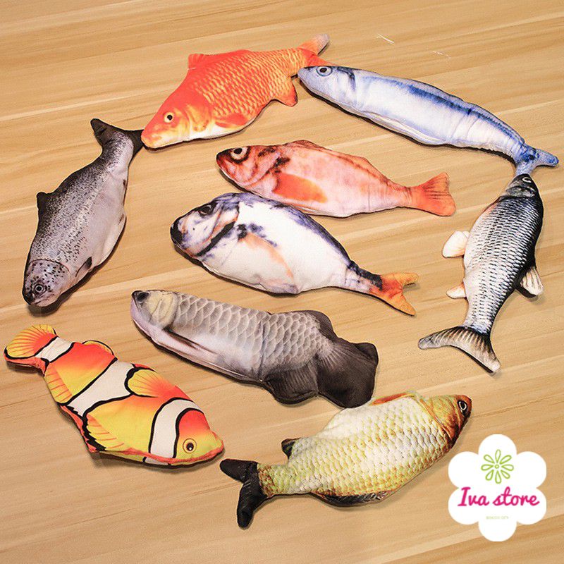 Mainan ikan goyang  Mainan Kucing Boneka Ikan BISA GERAK / DANCING FISH