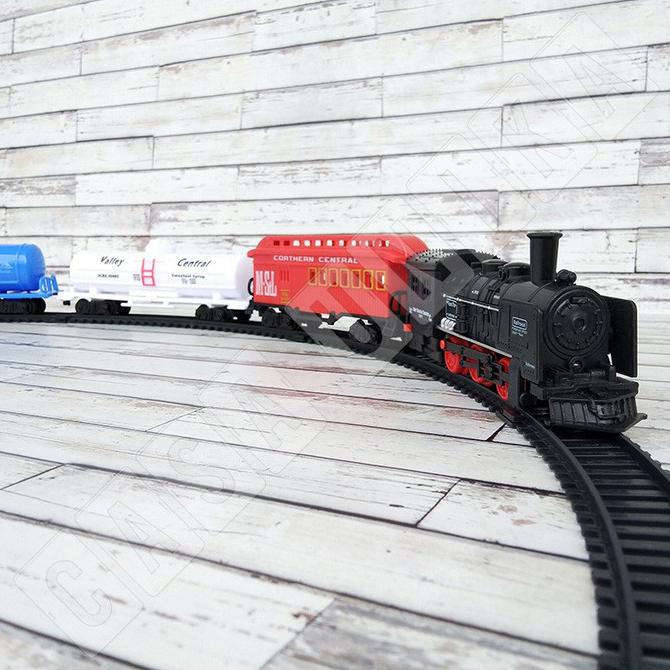 Kereta Api Baterai Classic Train TL24 | Mainan Anak Train Track Set