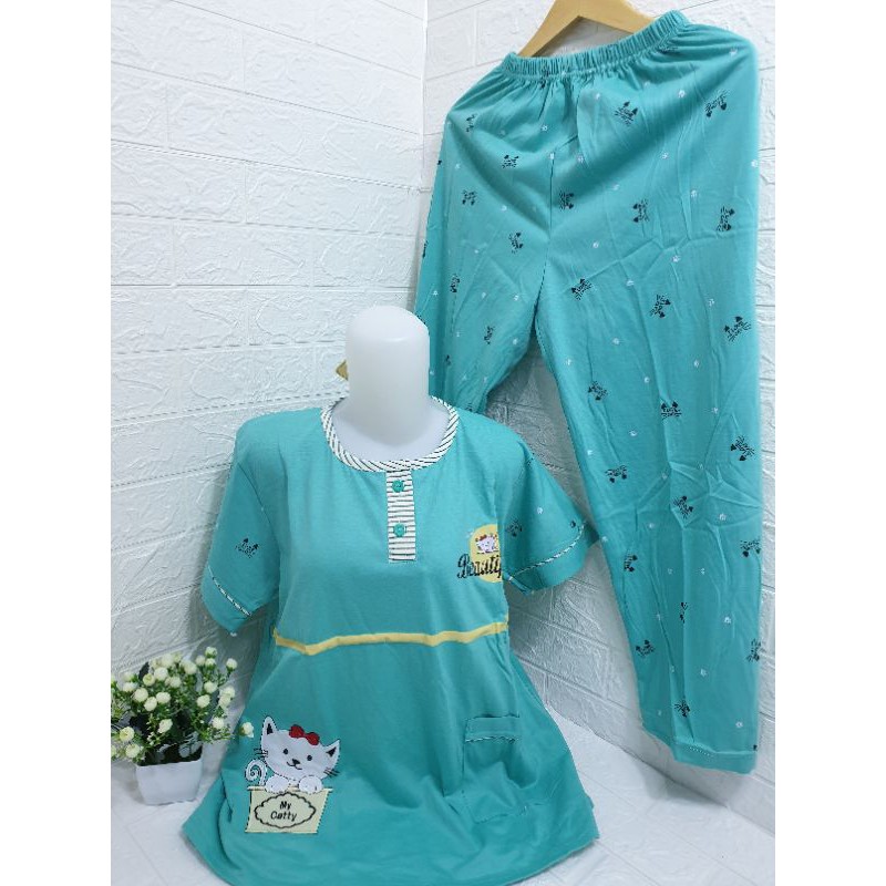 COD Baju tidur wanita tessa CP import bahan tebal dan adem 101-4