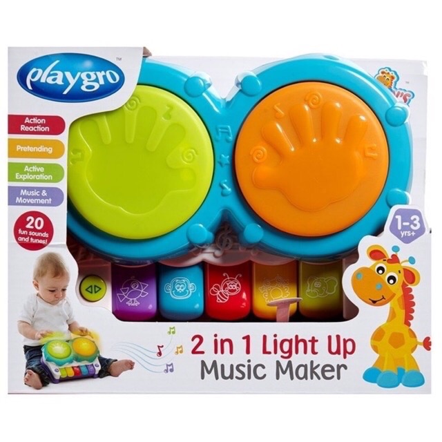 Playgro - 2 in 1 Light Up Music Maker