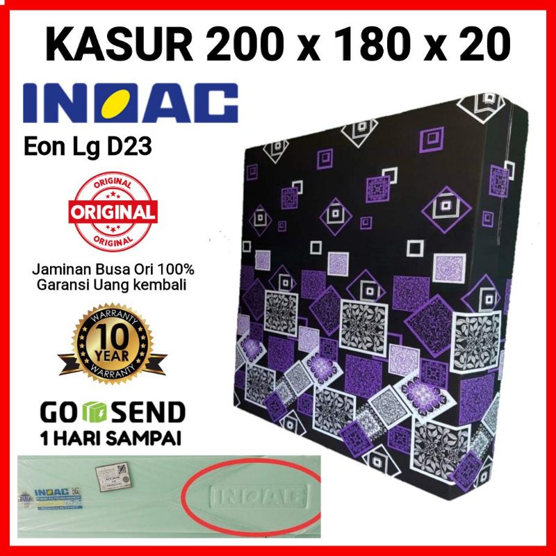 KASUR INOAC 180 X 200 / no 1 / 200x180x20 BUSA EON D23 Asli Original GARANSI 10th ANTI KEMPES
