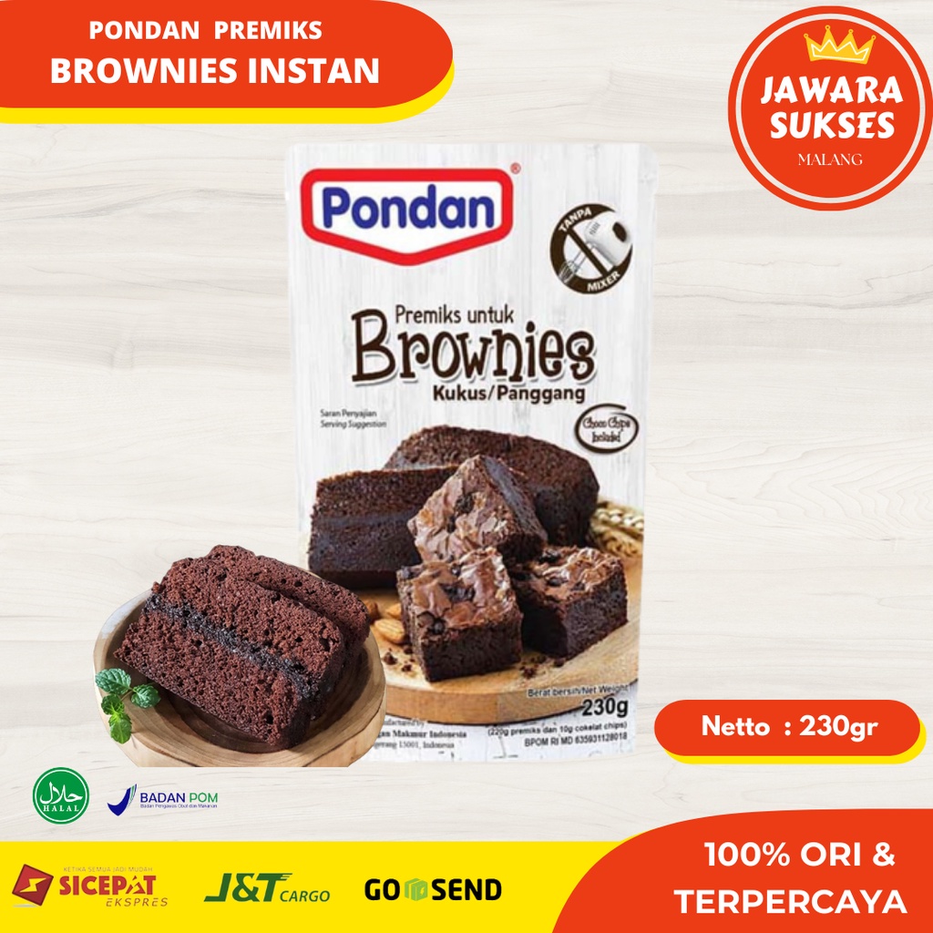 

Pondan Brownies Kukus / Panggang 230gr | Kemasan Pouch Ori