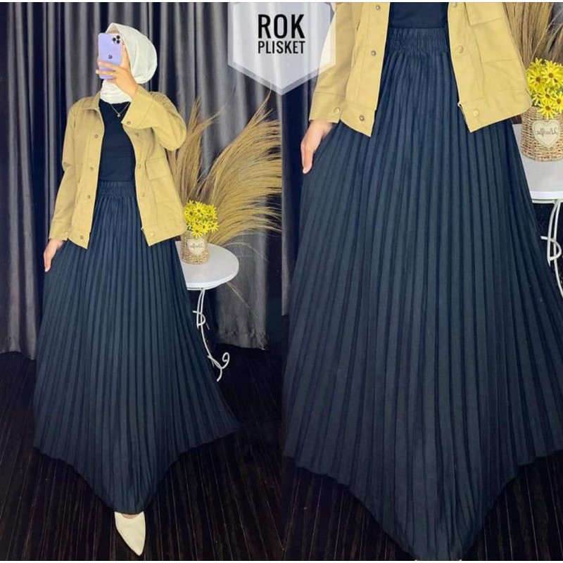 ROK PLISKET PREMIUM /ROK PANJANG MUSLIM/ ROK MAYUNG