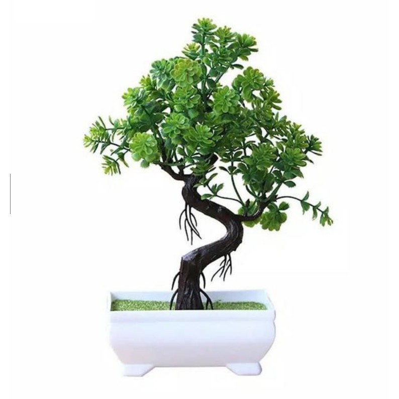 GK BUNGA PIRAMID BONSAI POT MINI POHON PLASTIK HIAS RUANG TAMU ARTIFICIAL INTERIOR ##