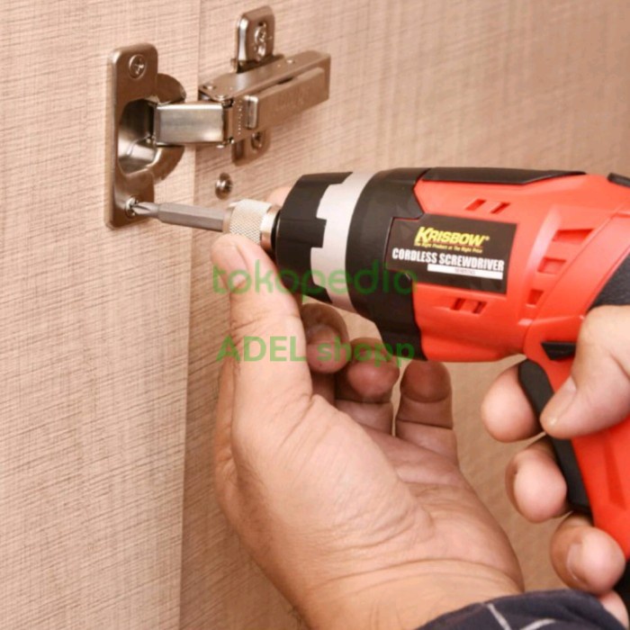 Mesin Bor Obeng Krisbow Cordless Screwdriver Lamp Led Charger