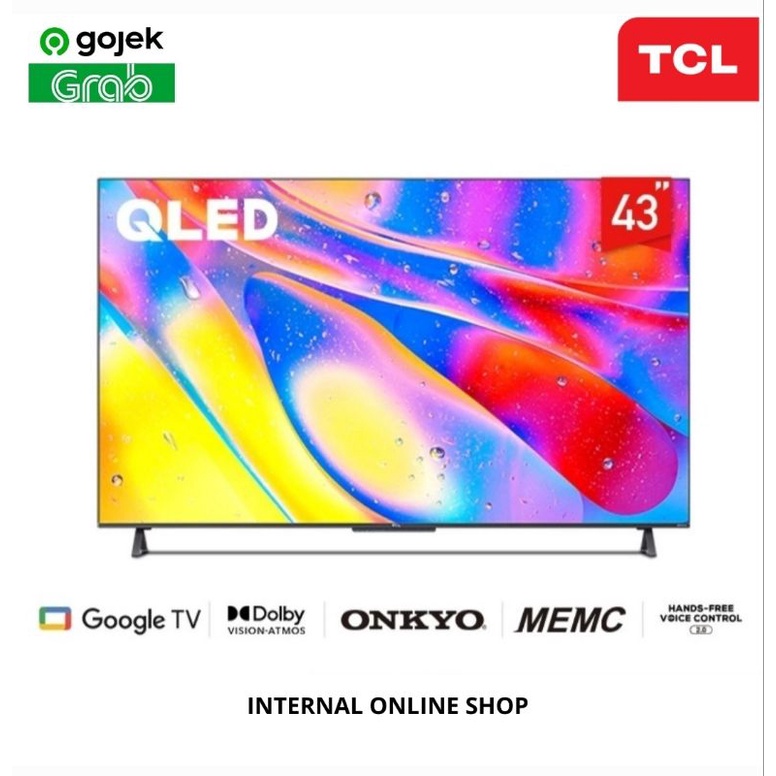 TCL 43Q725 Smart TV 43 Inch 4K UHD QLED Android TV Garansi Resmi