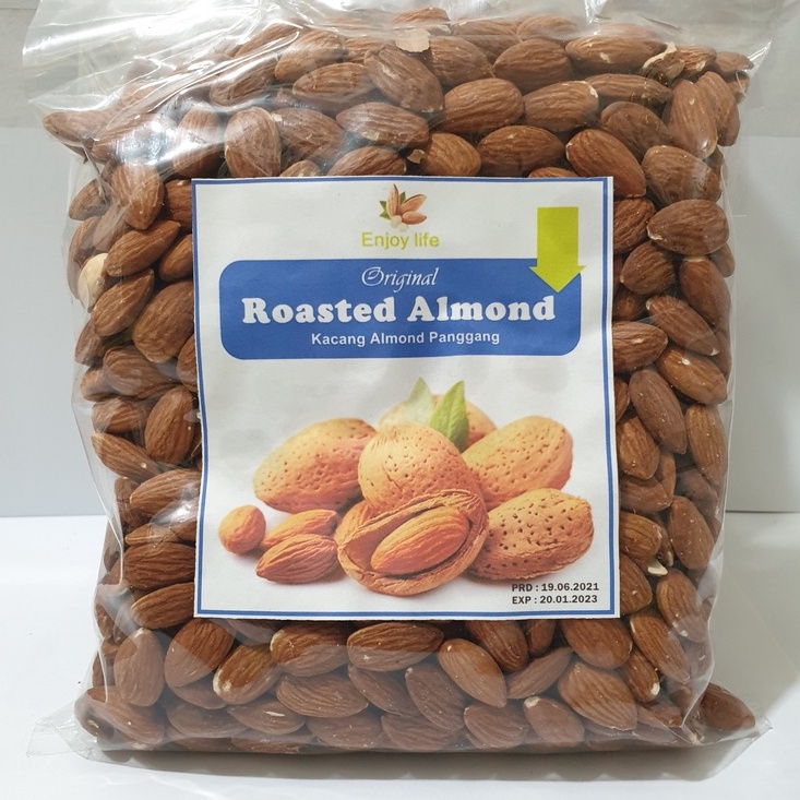 

kacang ALMOND 1kg KUPAS PANGGANG exp 2027