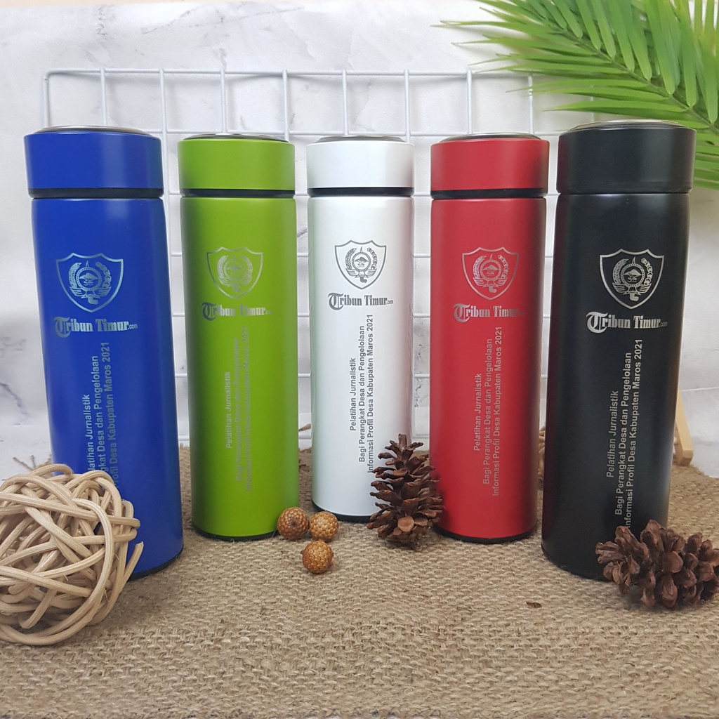 TUMBLER SAKURA GRAFIR CUSTOM NAMA DAN LOGO BOX KARTU UCAPAN MUG VACUUM FLASK