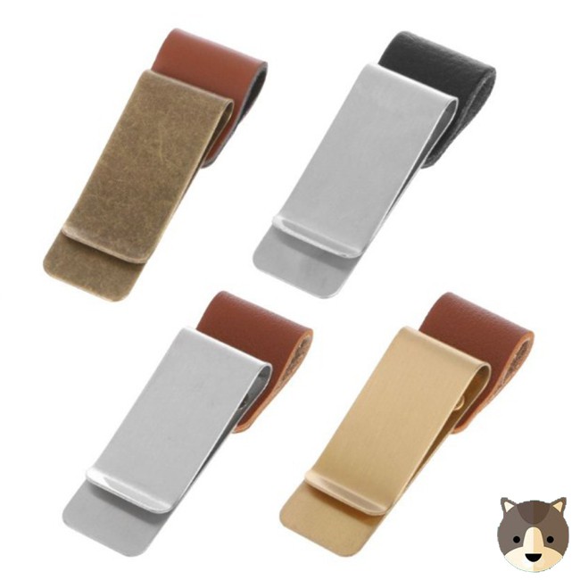 

au Handmade Leather Stainless Steel Pen Holder Clip Journal Notebook Accessory