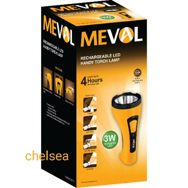 Senter led meval 3 watt