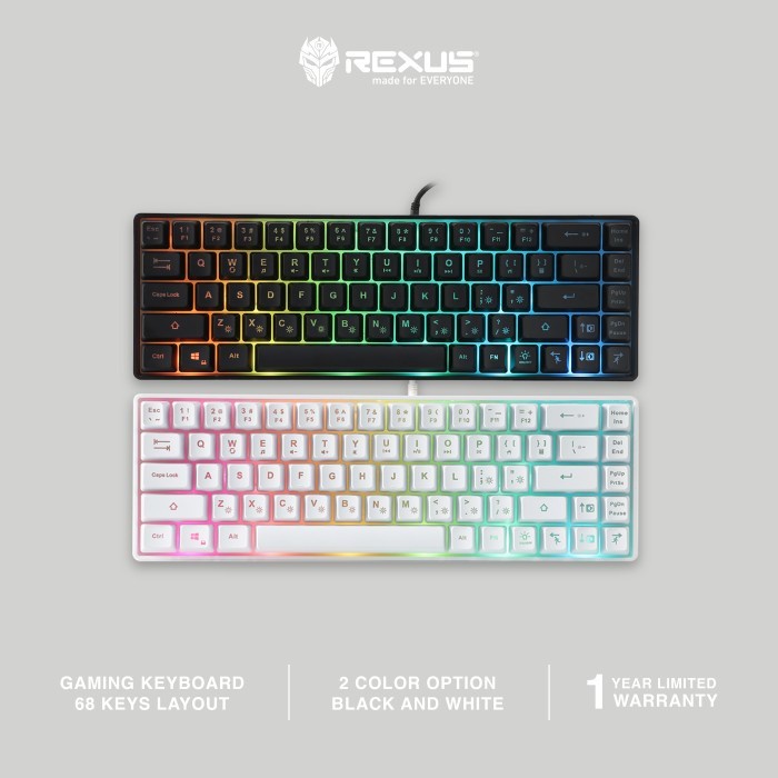 Rexus Keyboard Gaming Mini Battlefire K68M