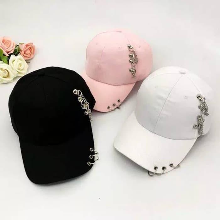 Topi Korea Pria / Wanita Model KPOP GD dengan Ring samping / Topi Bisbol Korea