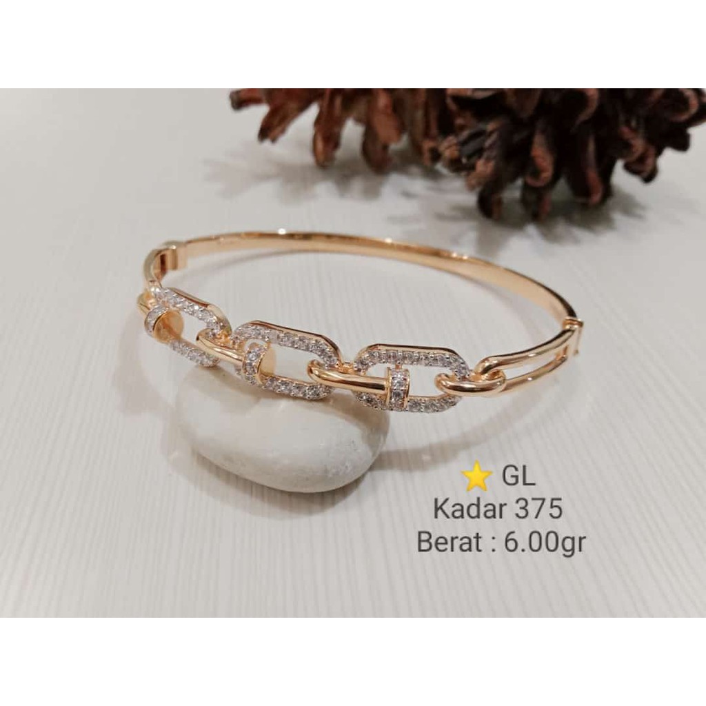 Gelang UBS gold wanita emas asli kadar 375 kasandra pameran edition