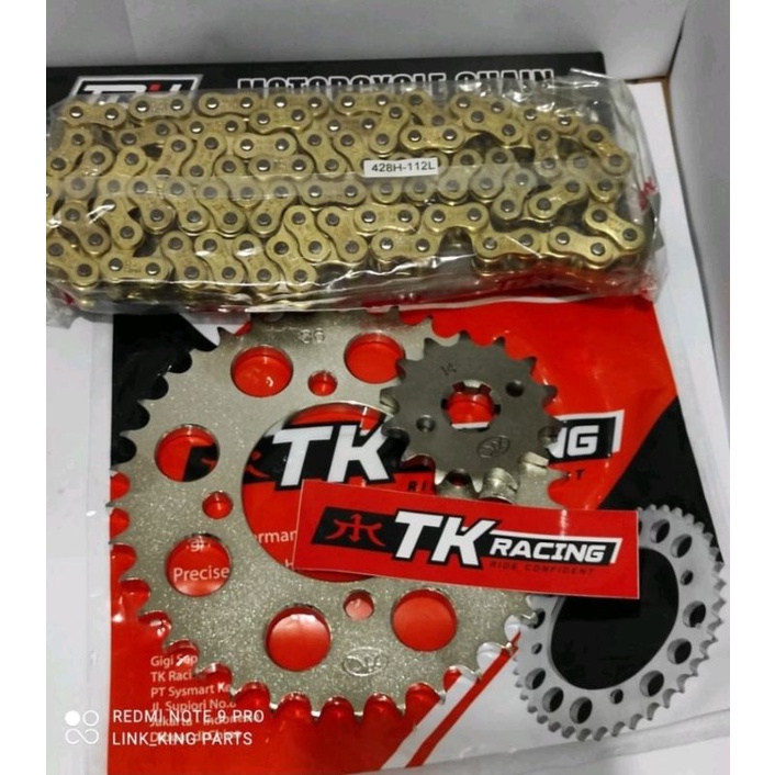 Gear set rx king F1 F1zr jupiter TK racing gir set rx king F1zr F1 jupiter TK racing 14T - 36T ranta