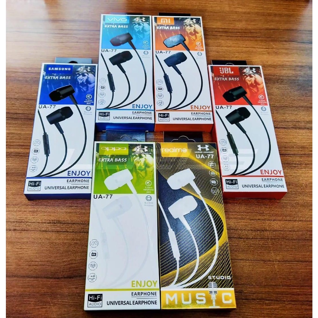 HANDSFREE UA77 EARPHONES SAMSUNG PURE BASS VIBOX ORIGINAL MEGA BASS