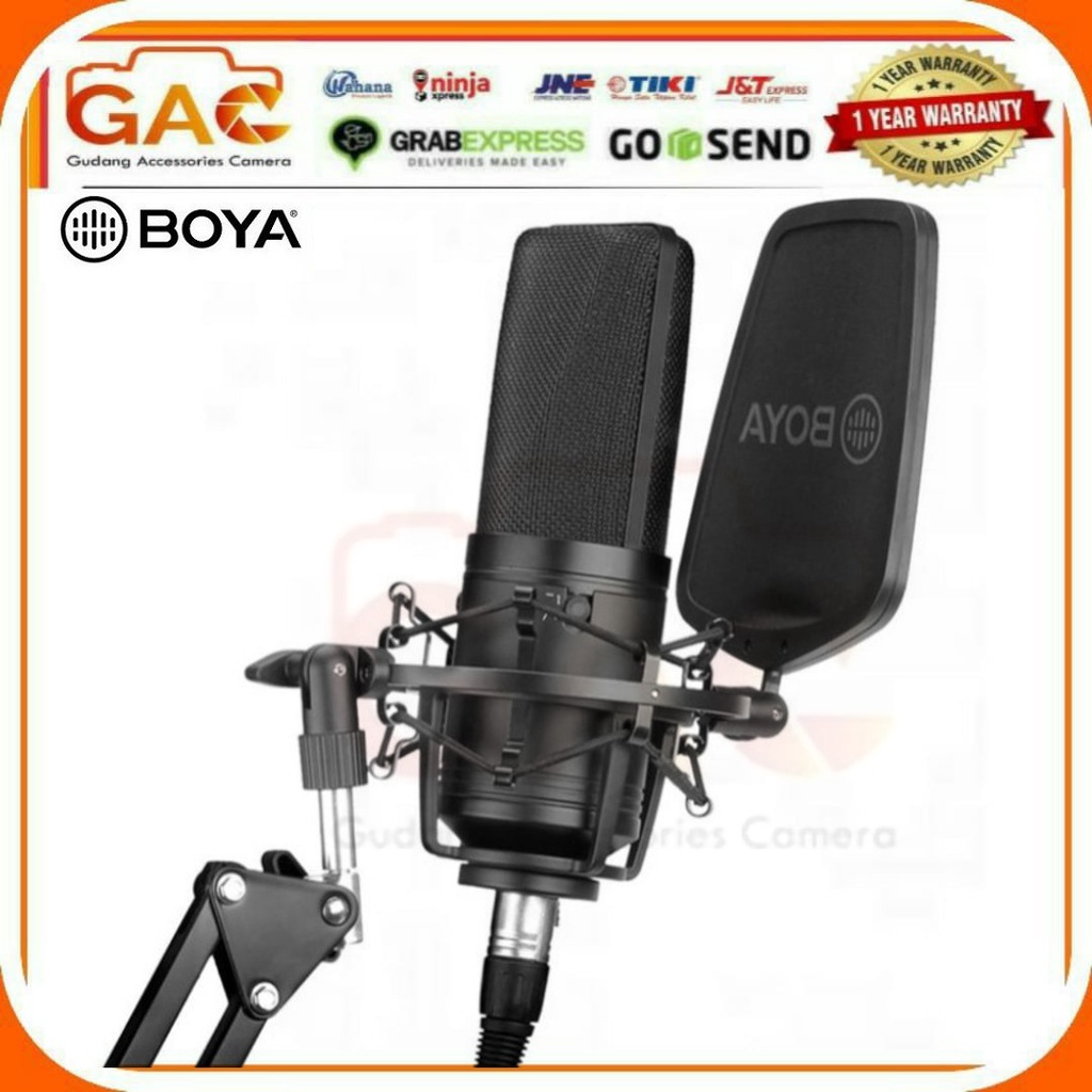 BOYA BY-M1000 Large Diaphragm Cardioid Condenser Microphone Mic